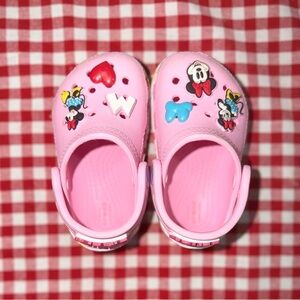 CROCS Kids Pink Sandals with Fun Charms